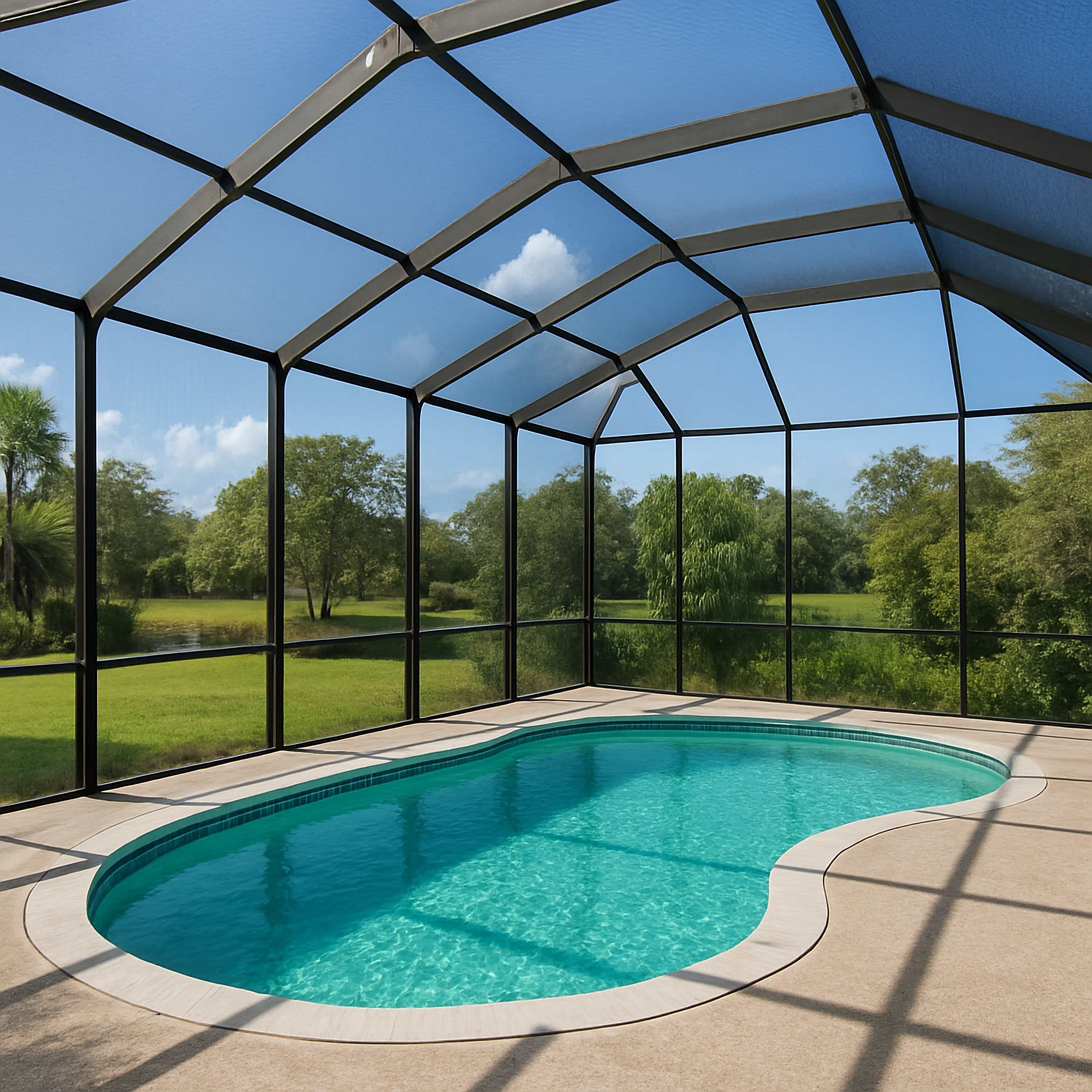 Pool screen enclosure in Florida